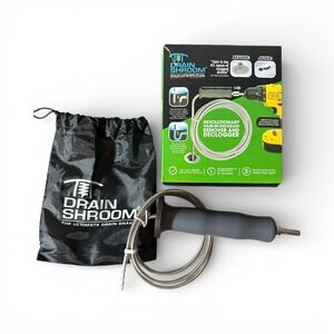 Drain Shroom DRAIN SNAKE Drill Attachment Tub & Sink Auger Hair Clog Remover NOB